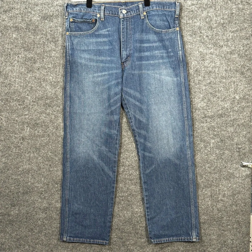 Levi's Jeans Men's Western Fit Blue Denim W38 L32 Strong Cotton Fade Whiskering